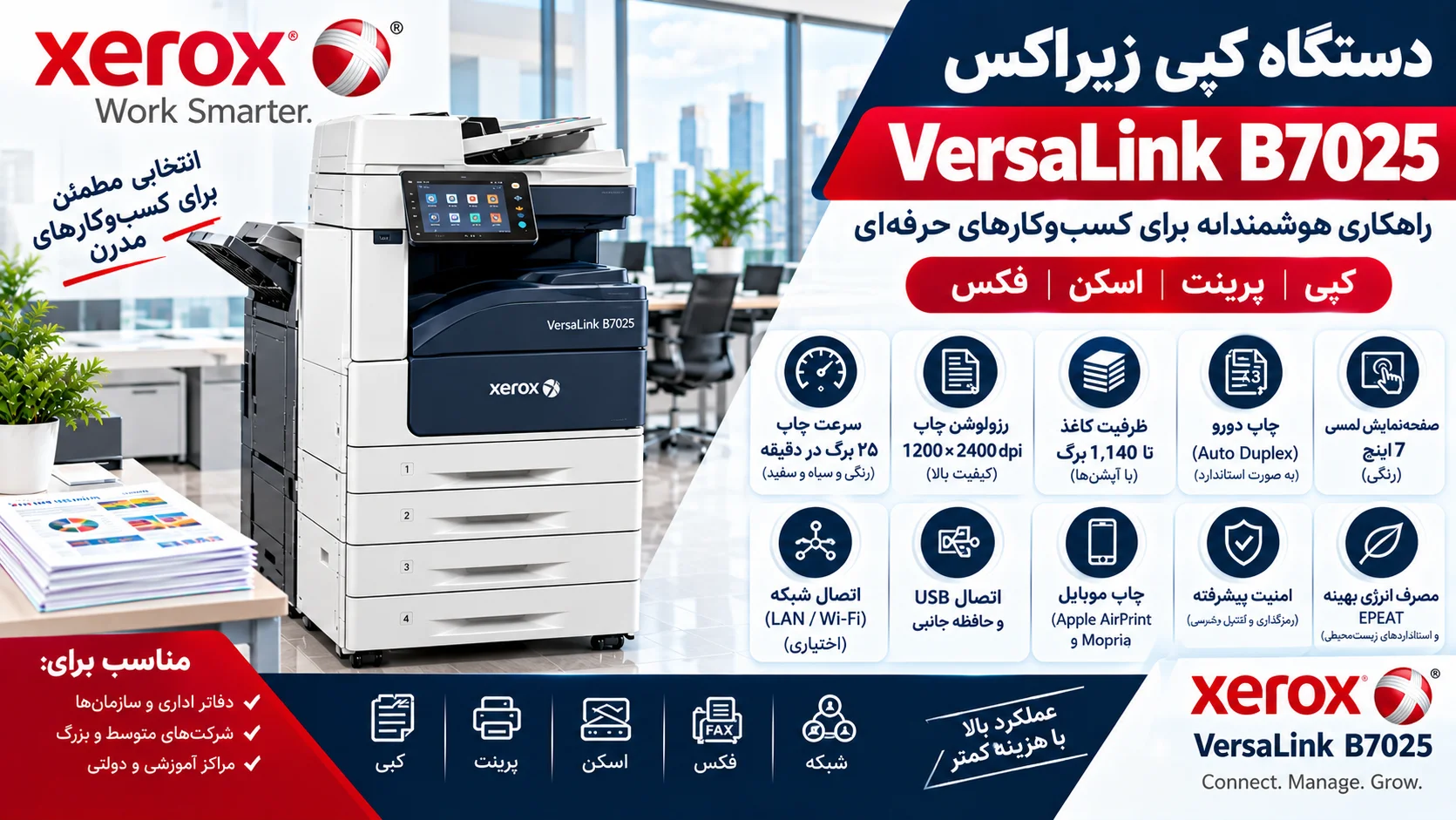 زیراکس کپی دستگاه VersaLink B7025